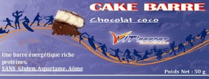 ETIQUETTE BARRE cake chocola coco