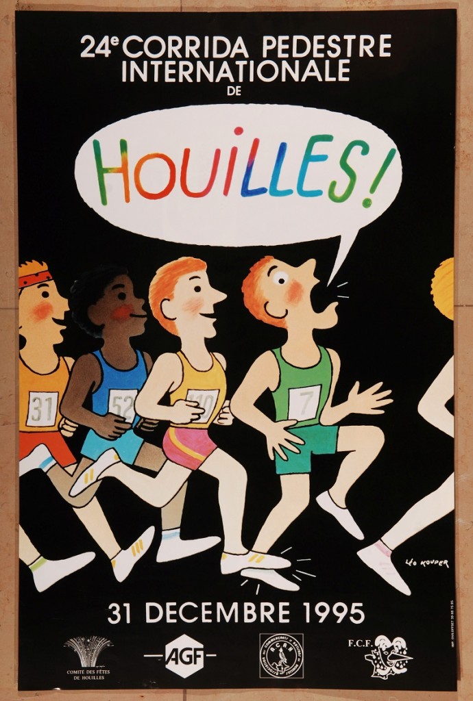 La première affiche réalisée par Léo Kouper pour la corrida de Houilles